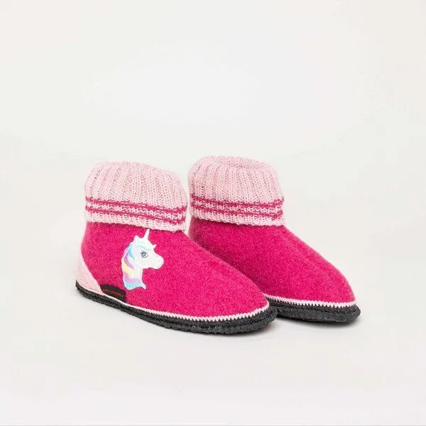 Kitz-Pichler Kitz-Pichler Hüttenschuhe LM Kauns Einhorn, Pink, – Produktbild 1 von 4