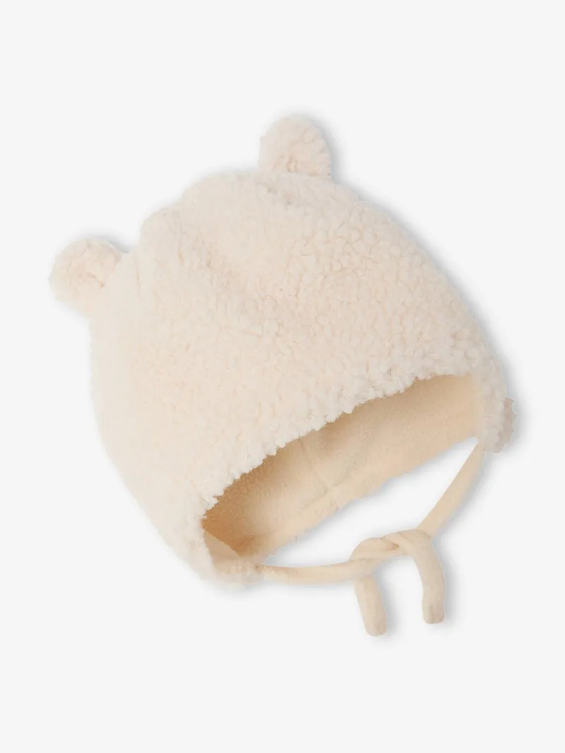 Vertbaudet Baby-Set aus Winterjacke mit Kapuze, Hellbraun, – Produktbild 4 von 4