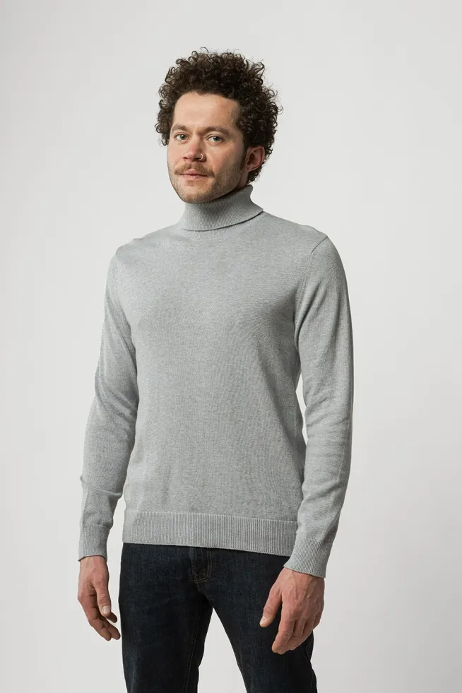 MELA MELA Herren vegan Rollkragenpullover Kanja Grau, Grau, – Produktbild 2 von 2