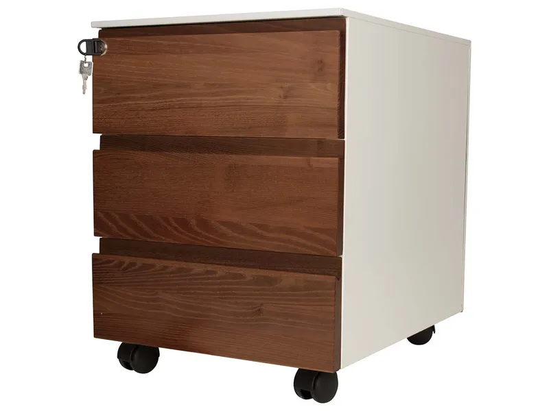 Memo Memo Rollcontainer "Pureness" 3 SL, soft close, Robinie geölt, B 42 x T 53,3 x H 55 cm – Produktbild 1 von 1