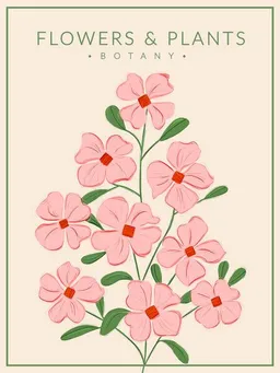 Photocircle Photocircle Poster / Leinwandbild - Soft Pink Flowers - Botany no4 – Produktbild 1 von 1