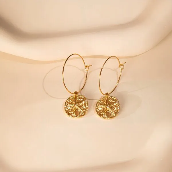 ELEKTROPULLI ELEKTROPULLI Kette 1mm schmal mit Anhänger, Set mit Ohrringen, Gold, – Produktbild 6 von 8