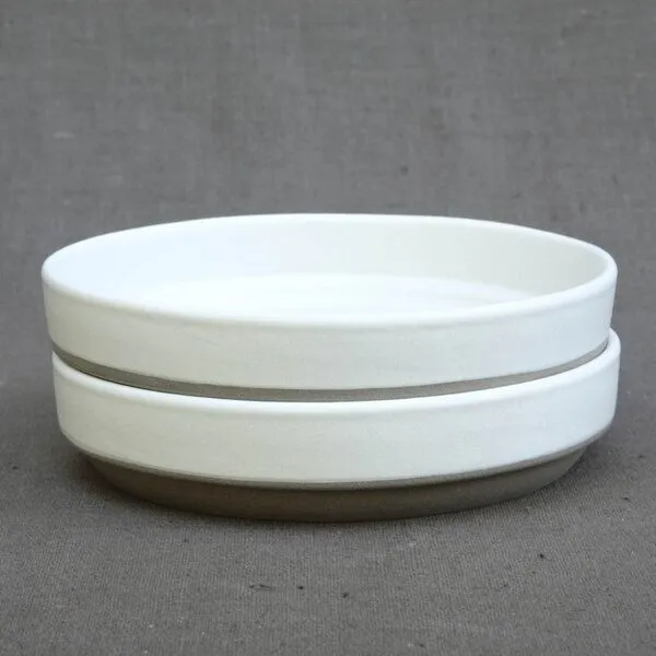 Izanami Tableware Izanami Tableware Handgemachter Pasta Teller 4er Set (⌀ 18,5 cm) aus Steinzeug - Lietzensee, Weiss, – Produktbild 2 von 2
