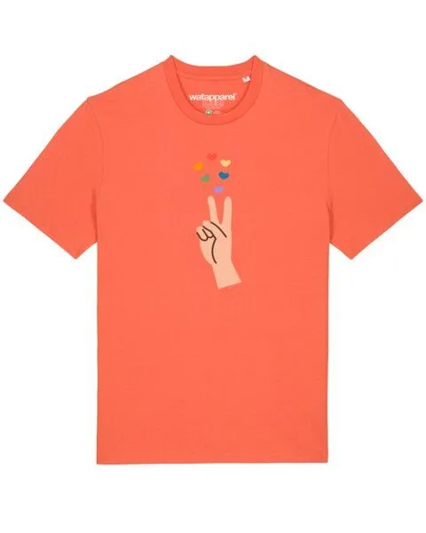 watapparel watapparel T-Shirt Unisex Spread Love, Fiesta, – Produktbild 1 von 3