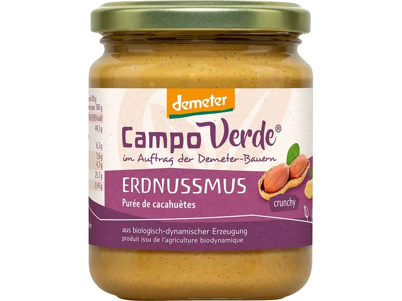 Campo Verde Campo Verde Bio-Erdnussmus crunchy, 250 g – Produktbild 1 von 1