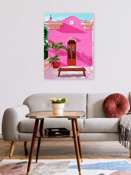 Photocircle Photocircle Poster / Leinwandbild - Pink Building – Produktbild 2 von 4