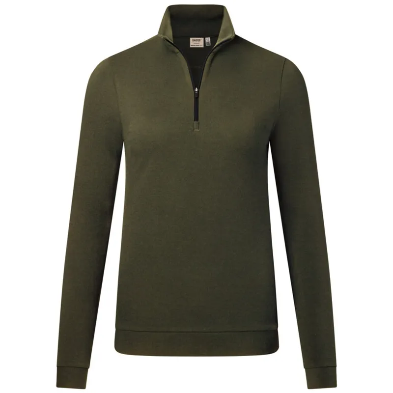 HAKRO HAKRO Zip-Longsleeve Piquè ECO #335 Gr. 2XS olive – Produktbild 1 von 1