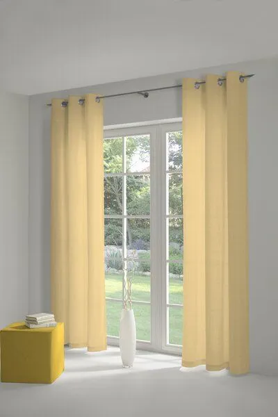 Nature by Adam Nature by Adam Vorhang aus 100% Bio-Baumwolle - Made in Germany - Graphic Ventus light, Dunkelgelb, – Produktbild 7 von 7