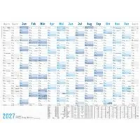 Häfft Häfft Wandkalender 2027, DIN A1+, 89 x 63 cm, blau – Produktbild 1 von 1