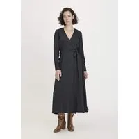 hessnatur hessnatur Wickelkleid Knöchellang Regular aus reiner LENZING ECOVERO Viskose, Black, – Produktbild 1 von 1