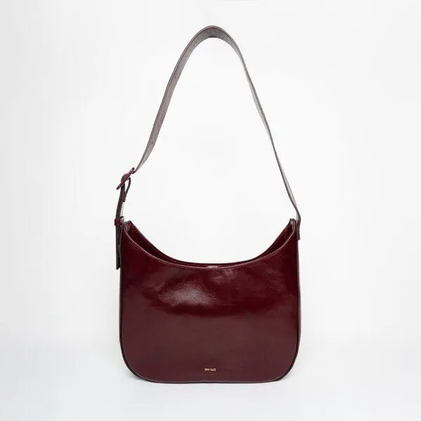 ann kurz ann kurz Versatile Hobo – Hobo-Tasche aus Leder, Shiny nappa burgundy, – Produktbild 1 von 4