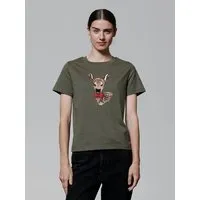 watapparel watapparel T-Shirt Frauen Rehkitz, Khaki, – Produktbild 1 von 1