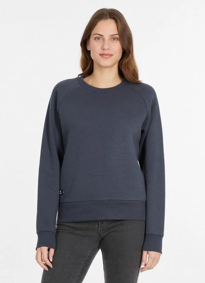 ragwear ragwear Sweatshirt JOANN mit Rundhalsausschnitt, aus Baumwolle und Polyester, unifarben, Blau, – Produktbild 1 von 1