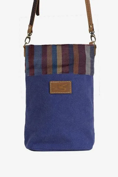 Dragolina Dragolina Umhängetasche Willow mit Webstoff der Pwo Karen, Azurblau (blau), – Produktbild 2 von 4