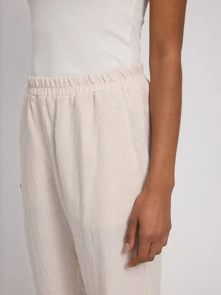 Mazine Mazine Hose - Straight Leg Linen Pants - aus 100% Leinen, Moon (weiß), – Produktbild 3 von 3