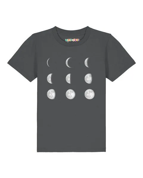 watabout.kids watabout.kids T-Shirt Kinder Moonphases, Anthracite, – Produktbild 1 von 2
