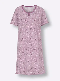 wäschepur Sleepshirt hellrosé-violett-bedruckt – Produktbild 1 von 1