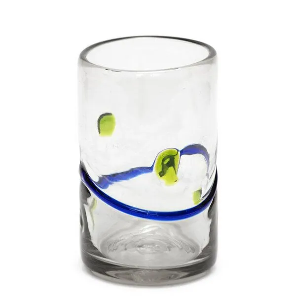 GLOBO Fair Trade GLOBO Fair Trade Glas AGUA aus Recyclingglas, mundgeblasen, Welle mit punkten, – Produktbild 1 von 1