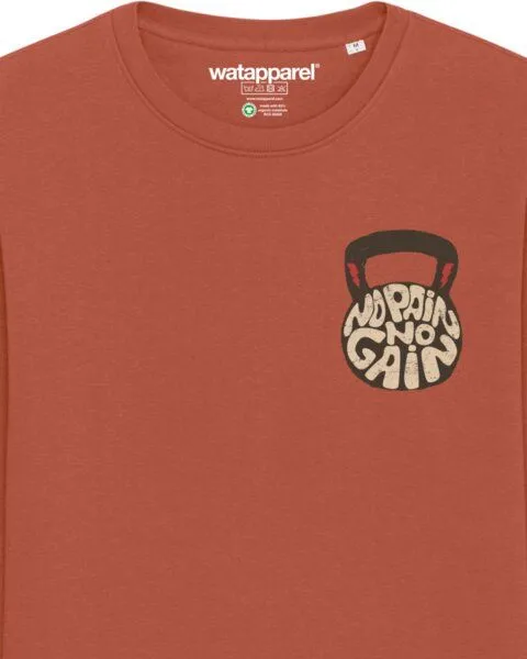 watapparel watapparel Sweatshirt Unisex No Pain, no Gain 01, Heritage brown, – Produktbild 3 von 3