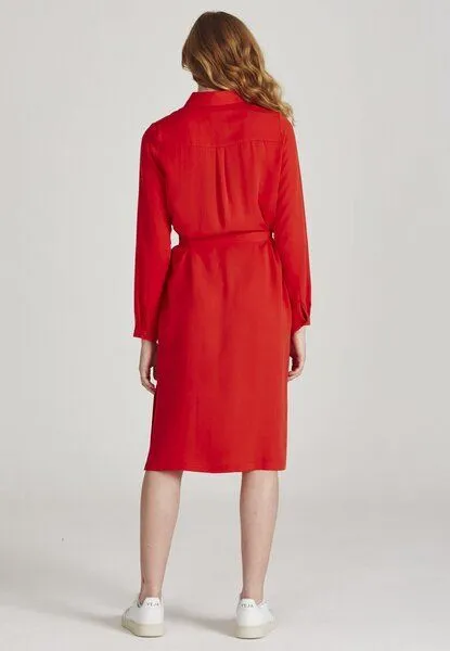 Givn Berlin Givn Berlin Damen Hemdblusenkleid aus Lyocell (Tencel) "Merle", Lava red (tencel), – Produktbild 3 von 4