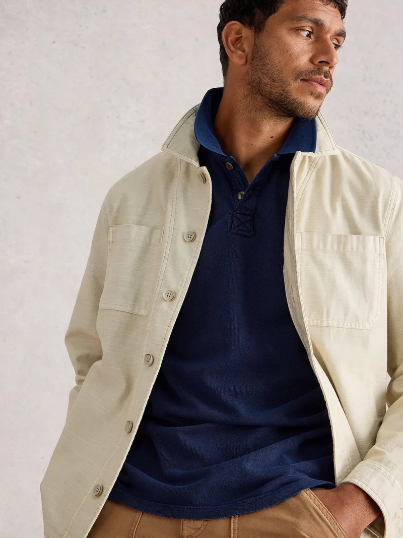White Stuff Polohemd Utility - S/R, Tiefblau, – Produktbild 3 von 4