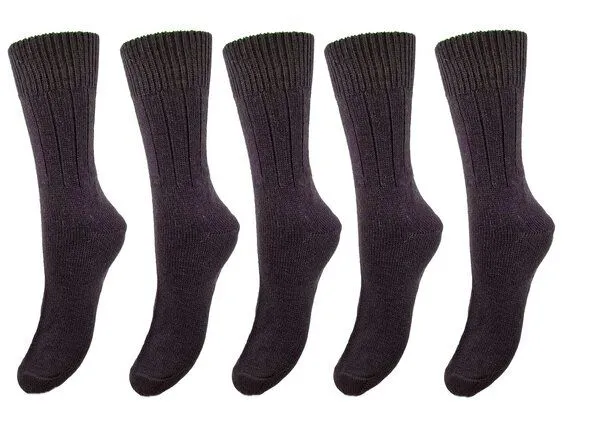 Bruno Barella Bruno Barella Winter Thermo Socken mit Schafwolle und Alpakawolle 5er Set, Schwarz, – Produktbild 1 von 1