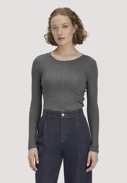 hessnatur hessnatur Longsleeve Slim aus Bio-Schurwolle und TENCEL Lyocell – Produktbild 1 von 1