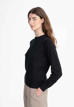 MELA MELA Damen vegan Pullover Feinstrick Dhana Schwarz – Produktbild 1 von 1