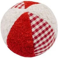 Efie Efie Rassel Ball klein, weiß/rot, kbA(organic), Made in Germany – Produktbild 1 von 1