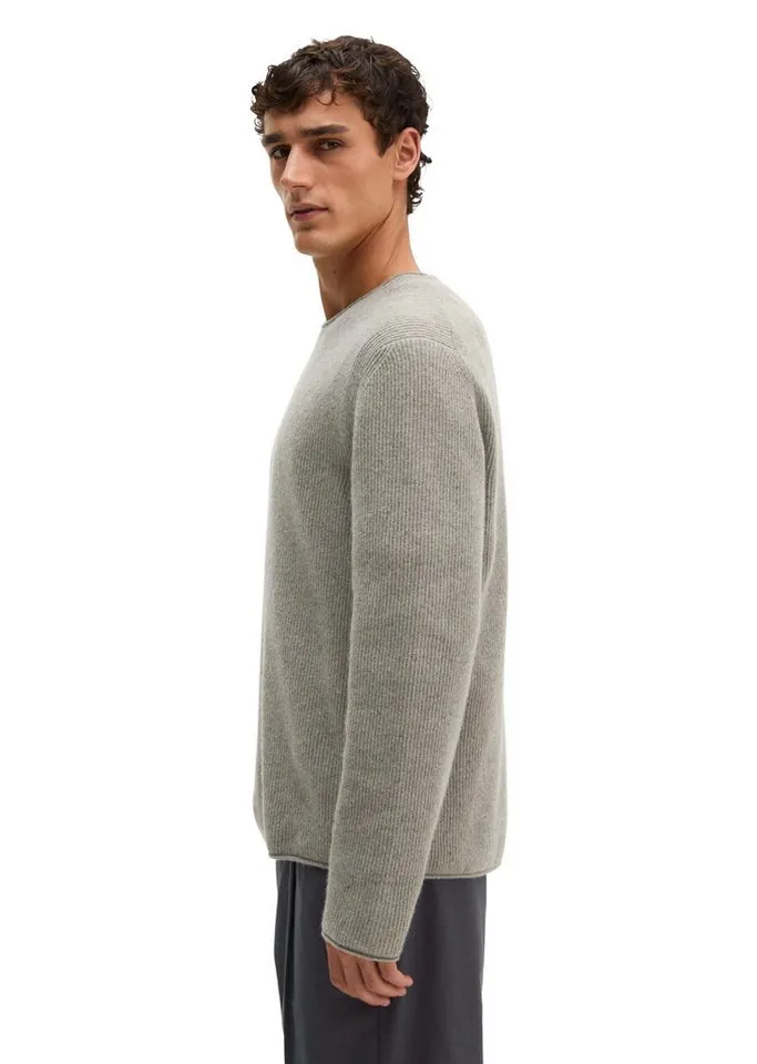 Marc O'Polo Marc O'Polo Rundhalspullover aus weichem Wolle-Mix mit Viskose, Grau, – Produktbild 2 von 4