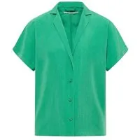 LANIUS LANIUS Kurzarmbluse aus Tencel und Leinen, Green (grün), – Produktbild 1 von 1