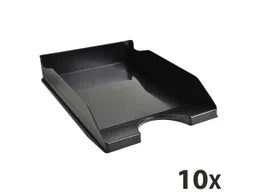 Exacompta 10 Exacompta Briefablagen Ecotray "ECOBlack", DIN A4+, Hoch, schwarz, für je 500 Blatt – Produktbild 1 von 1