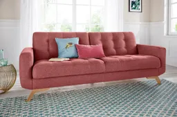 exxpo - sofa fashion 3-Sitzer Fiord, aktuelles Design, tolle Detailverarbeitung im Sitz und Rücken, bequem, wahlweise Kippcouch mit Bettfunktion und Bettkasten, Holzfuß – Produktbild 1 von 1