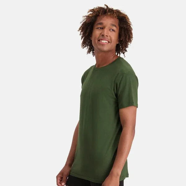 Bamboo Basics Bamboo Basics Rundhals T-Shirt RUBEN aus Bambusviskose / Biobaumwolle (2er Pack), Khaki (grün), – Produktbild 2 von 4