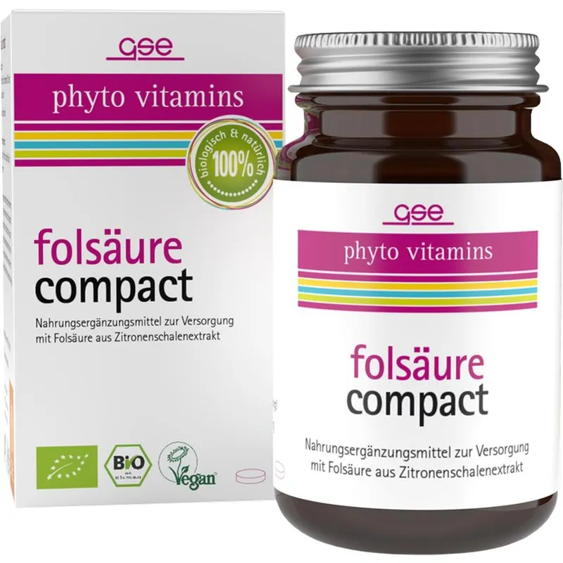 GSE Vertrieb Biologische Nahrungsergänzungs- & Heilmittel GSE FOLSAEURE COMPACT BIO – Produktbild 1 von 1