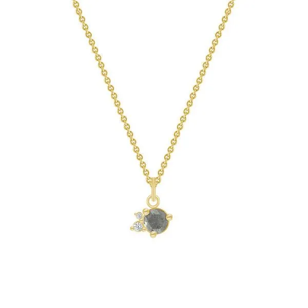 Eppi Eppi Goldene Halskette mit Salt´n´Pepper Diamanten Niria, Gelb, – Produktbild 1 von 4