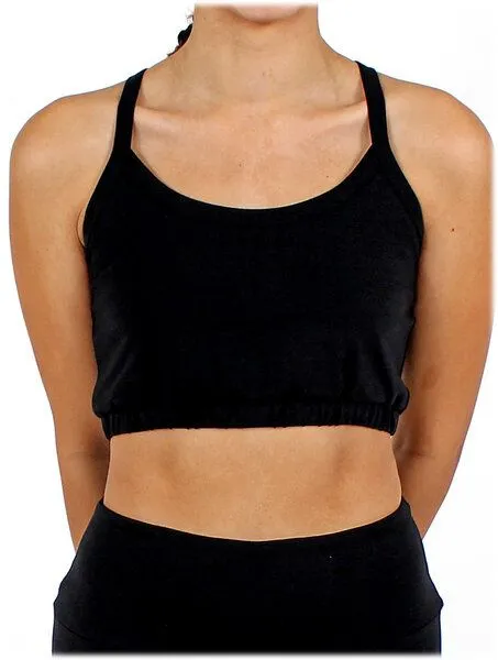 BAGHI BAGHI Yoga Bustier GOTS black-petrol – Produktbild 1 von 4