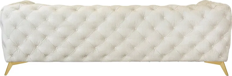 Home affaire Chesterfield-Sofa Glynis, aufwändige Knopfheftung, moderne Chesterfield Optik, Fußfarbe wählbar, Beige, – Produktbild 5 von 8
