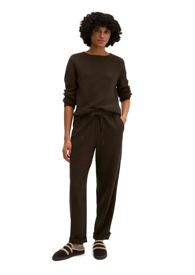 Marc O'Polo Marc O'Polo Strickpullover regular aus Organic Cotton, Braun, – Produktbild 4 von 5