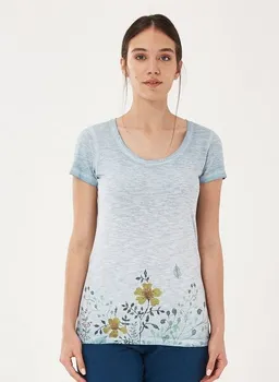 ORGANICATION ORGANICATION Garment Dyed T-Shirt aus Bio-Baumwolle mit Blumen-Print – Produktbild 1 von 1