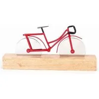 El Puente El Puente Pizzaschneider "Bike" im Holzblock | Fair Trade & Handmade aus Indien – Produktbild 1 von 1