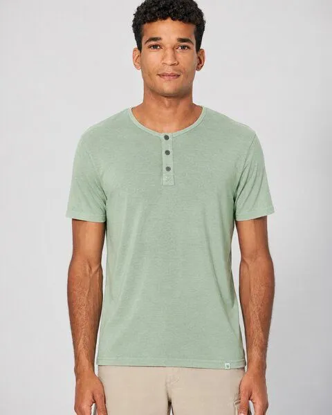 HempAge HempAge Herren Henley T-Shirt Hanf/Biobaumwolle, Menta(grün), – Produktbild 1 von 4