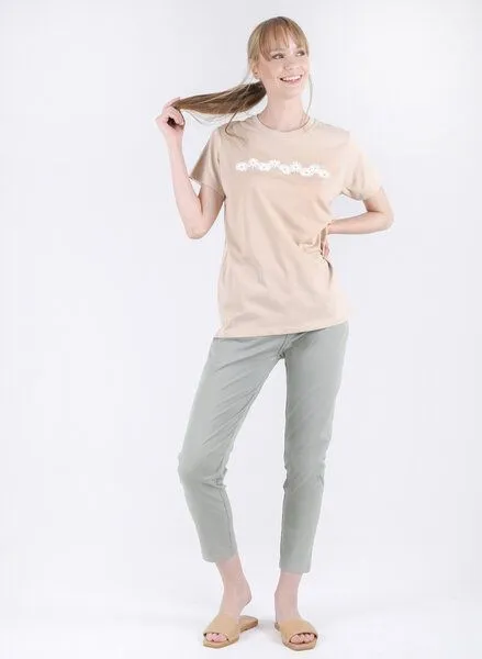 ORGANICATION ORGANICATION T-Shirt aus Bio-Baumwolle mit Print, Natur(birch), – Produktbild 2 von 4