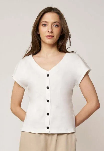 LANA Organic LANA Organic Shirt, Modell Edda, Ecru, – Produktbild 2 von 4