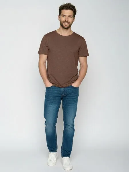 GreenBomb GREENBOMB Basic Spice - Sportliches T-Shirt aus Bio-Baumwolle / GOTS / Fair & Vegan, Braun (earth wood), – Produktbild 3 von 4