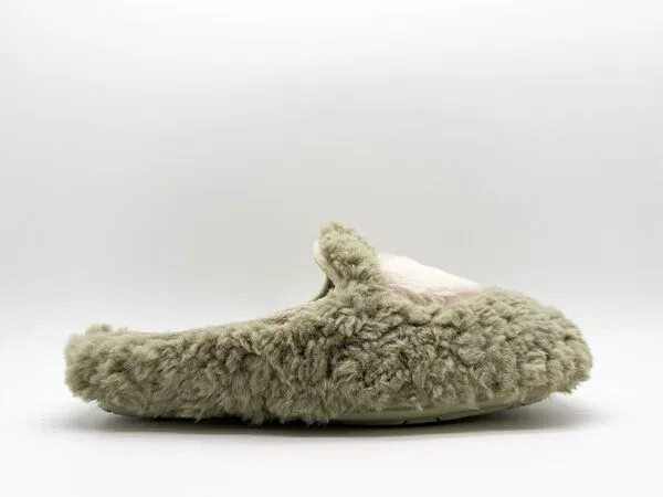 thies Rec Fluffy Heart Slipper von thies ® aus recyceltem PES, Emerald, – Produktbild 2 von 4