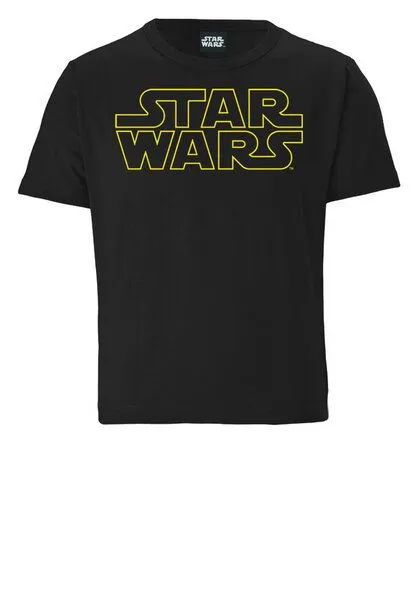LOGOSH!RT LOGOSH!RT - Star Wars - Schriftzug - Logo - Bio T-Shirt Print - Kinder, Schwarz, – Produktbild 1 von 4