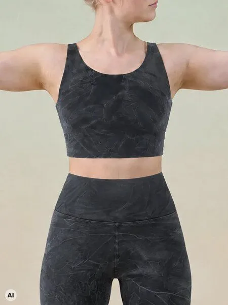 nice to meet me nice to meet me Reversible Crop Tank aus weicher Biobaumwolle, Stone wash black, – Produktbild 5 von 6