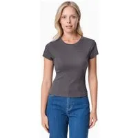 ORGANICATION ORGANICATION TILLDA | Rib T-Shirt aus TENCEL Modal und Bio-Baumwolle, Shadow, – Produktbild 1 von 1