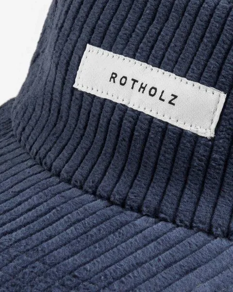 Rotholz Rotholz Cord 5-Panel Cap aus Bio-Baumwolle, Blau (ash blue), – Produktbild 3 von 4